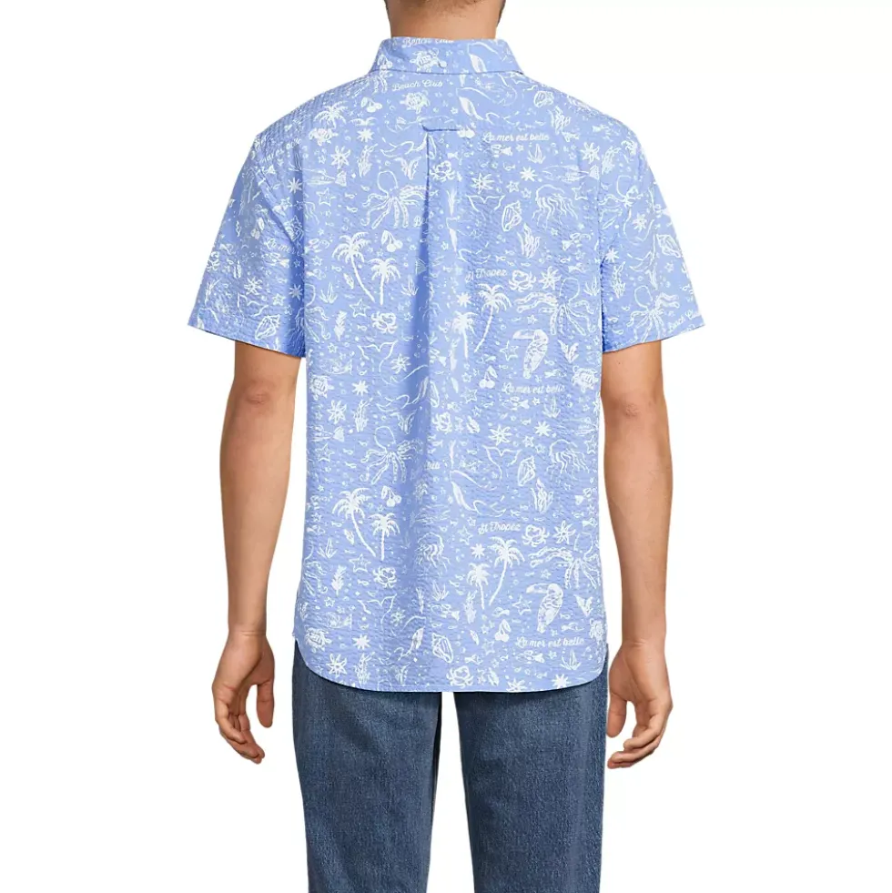 Men's Short Sleeve Seersucker Shirt
