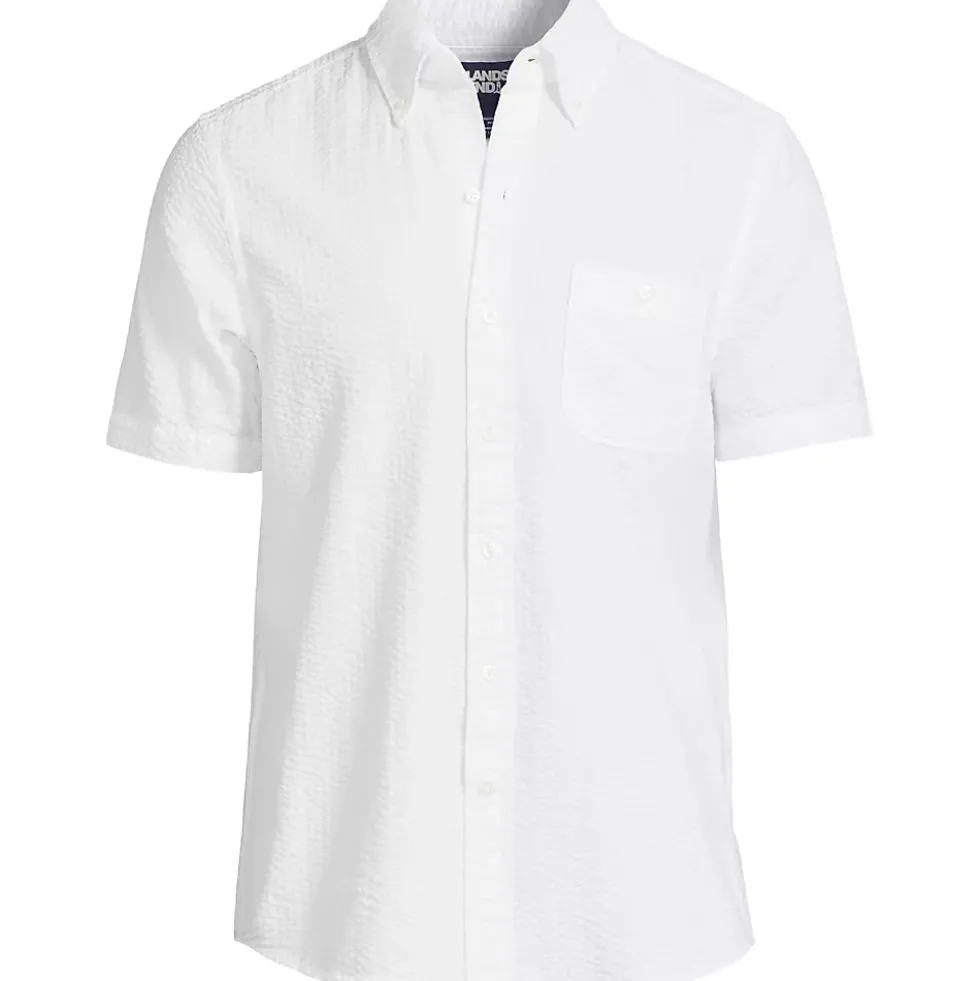 Men's Short Sleeve Seersucker Shirt