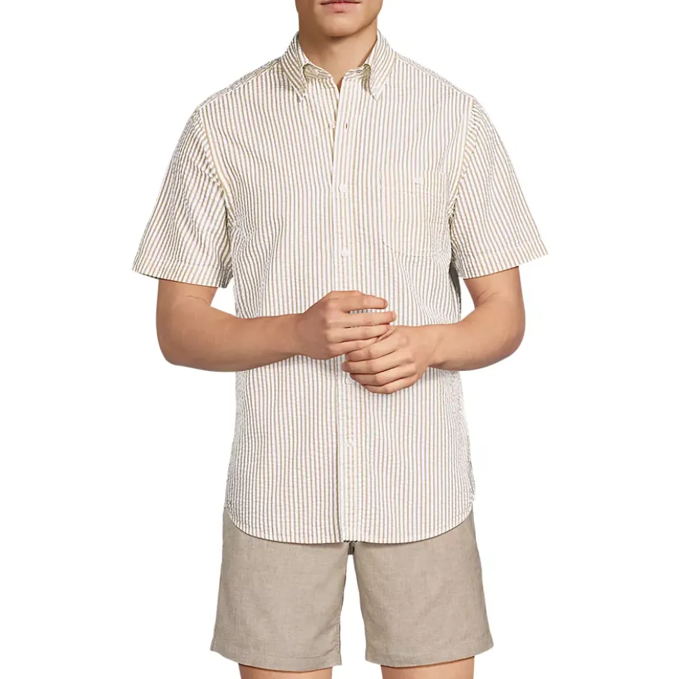 Men's Short Sleeve Seersucker Shirt