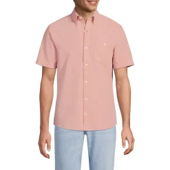 Men's Short Sleeve Seersucker Shirt