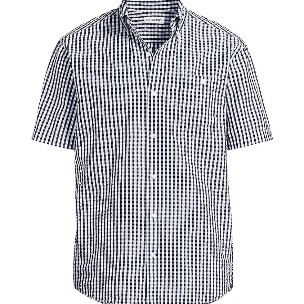 Men's Short Sleeve Seersucker Shirt