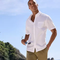 Men's Short Sleeve Seersucker Shirt