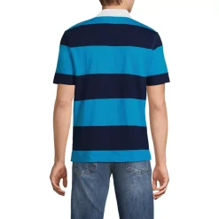 Men's Short Sleeve Slub Textured Rugby Polo