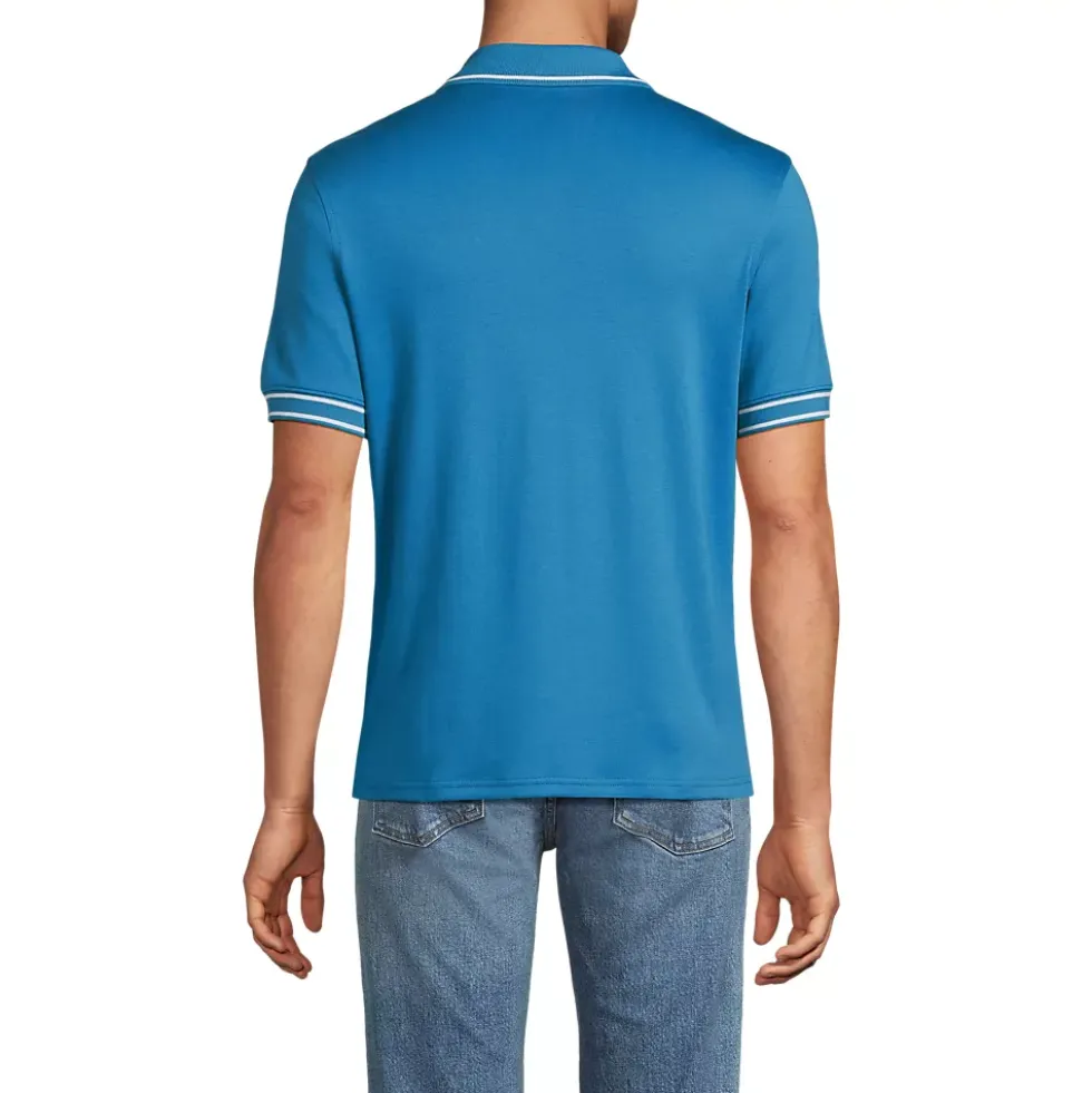 Men's Short Sleeve Tipped Welt Pocket Supima Polo
