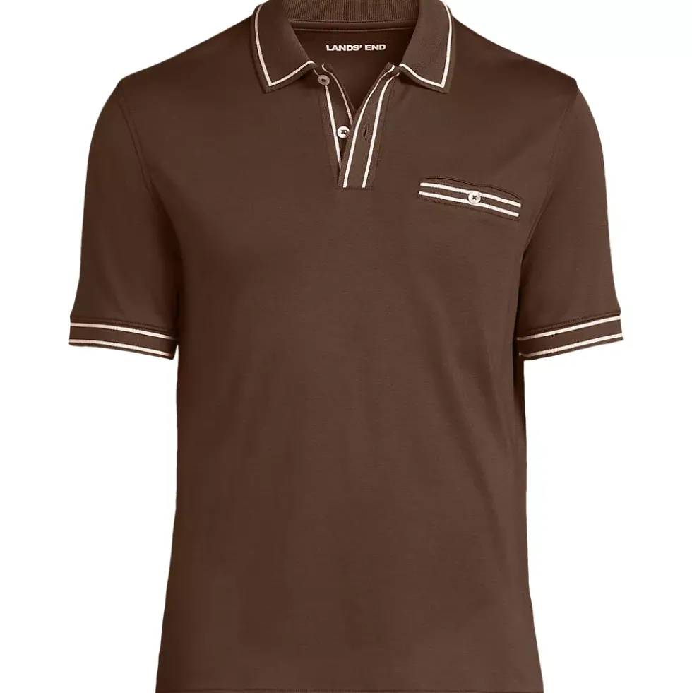 Men's Short Sleeve Tipped Welt Pocket Supima Polo