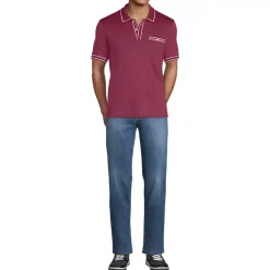 Men's Short Sleeve Tipped Welt Pocket Supima Polo
