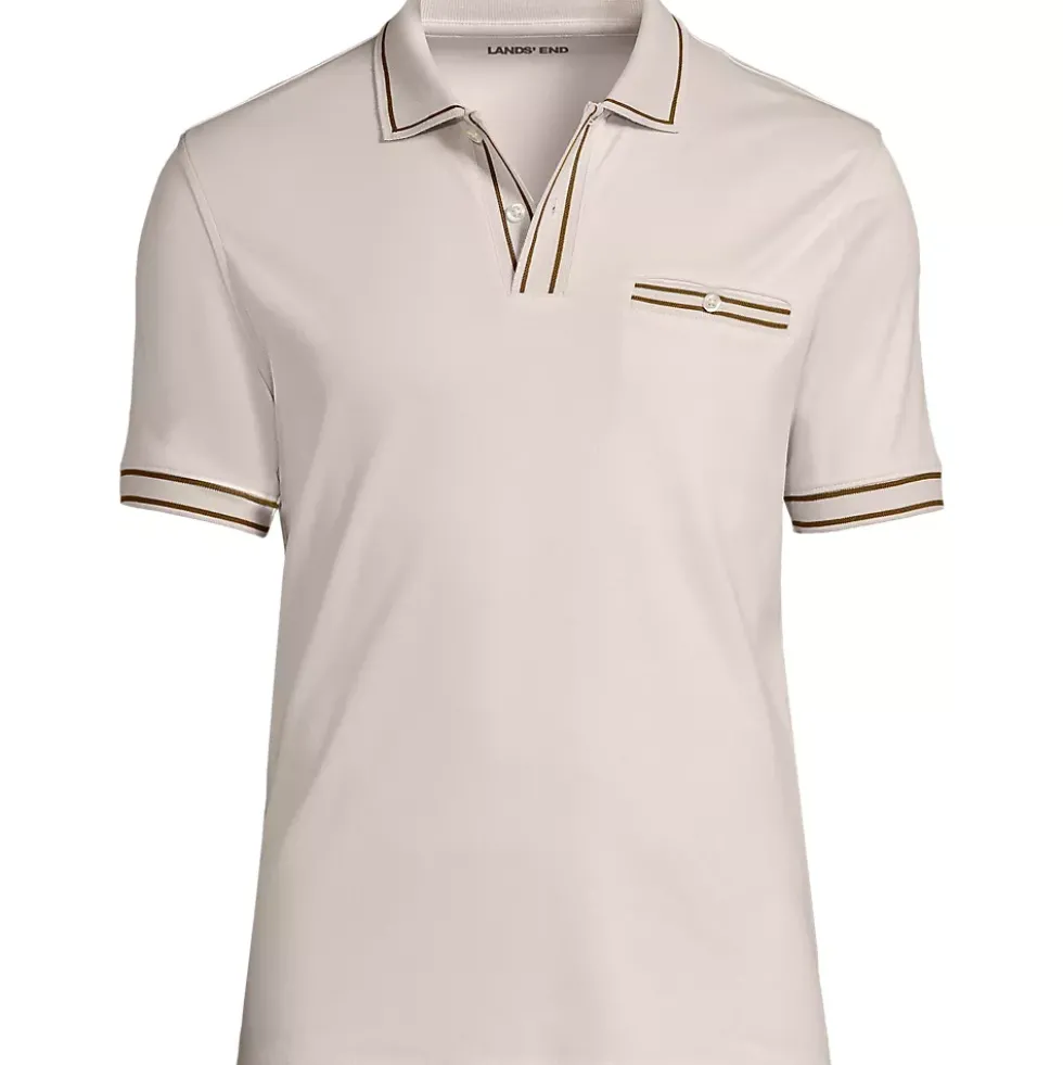 Men's Short Sleeve Tipped Welt Pocket Performance Supima Polo