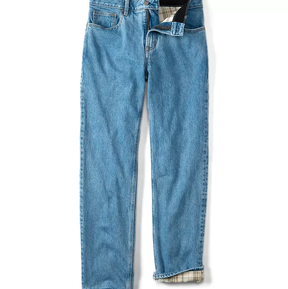 Men's Stretch Comfort Waist Classic Fit Flannel Lined Jean