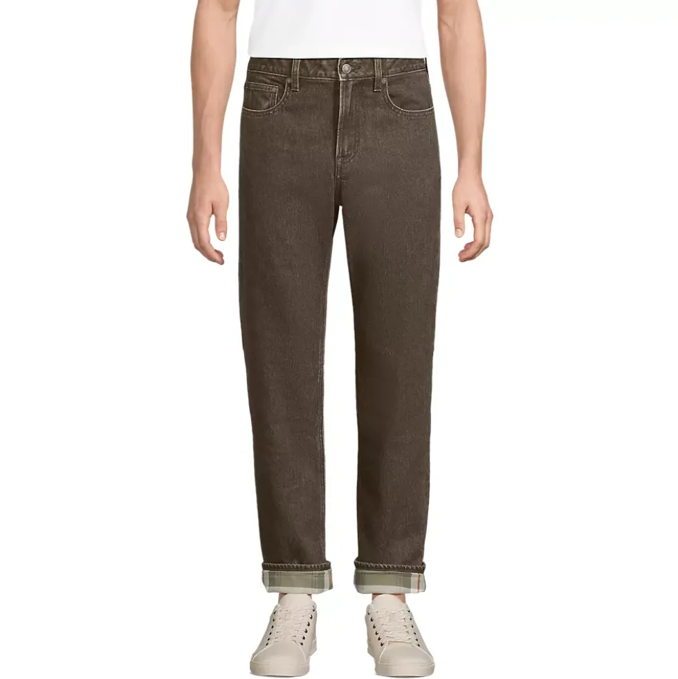 Men's Stretch Comfort Waist Classic Fit Flannel Lined Jean