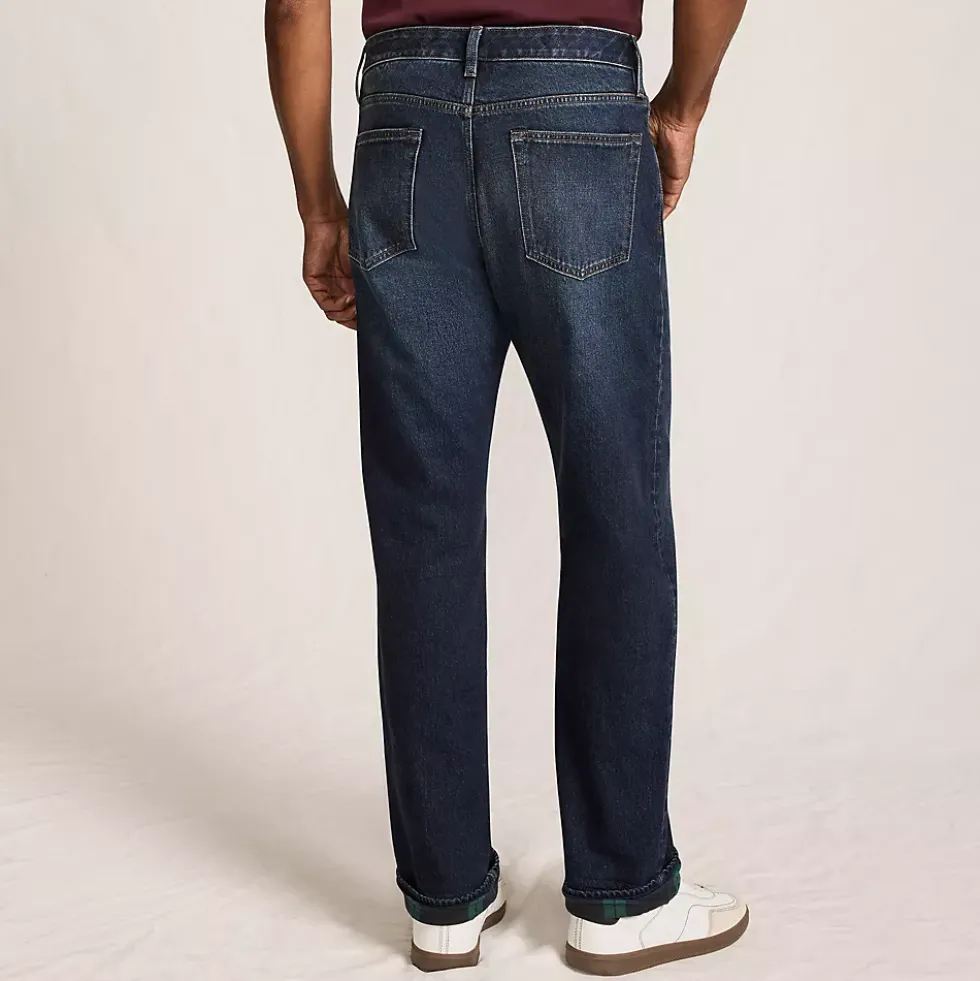 Men's Stretch Comfort Waist Classic Fit Flannel Lined Jean
