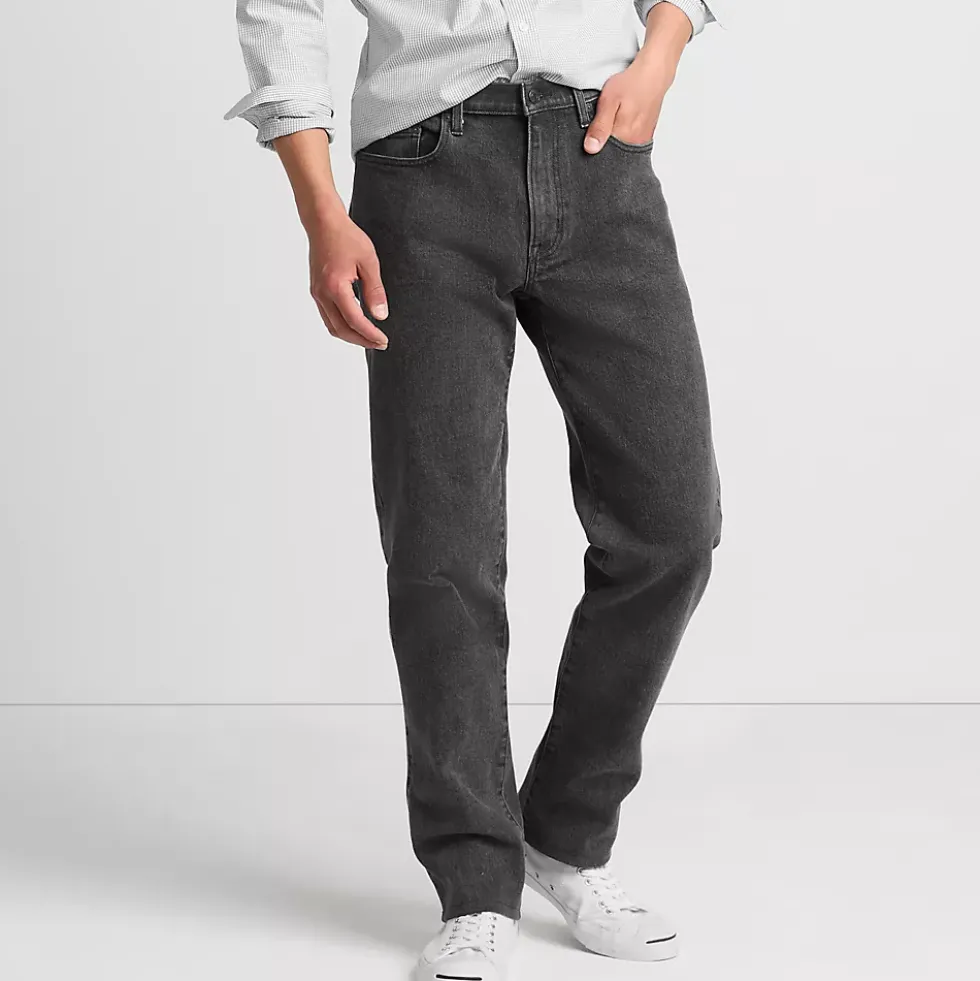 Men's Stretch Traditional Fit Jean Washed Black