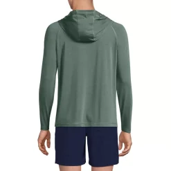 Men's SunShade UPF 50 Cooling Long Sleeve Hooded Swim Tee Rash Guard