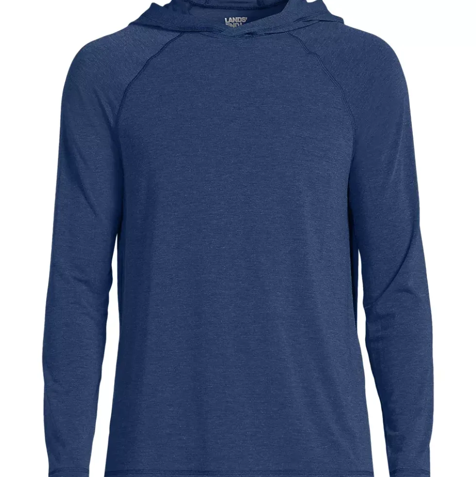 Men's SunShade UPF 50 Cooling Long Sleeve Hooded Swim Tee Rash Guard