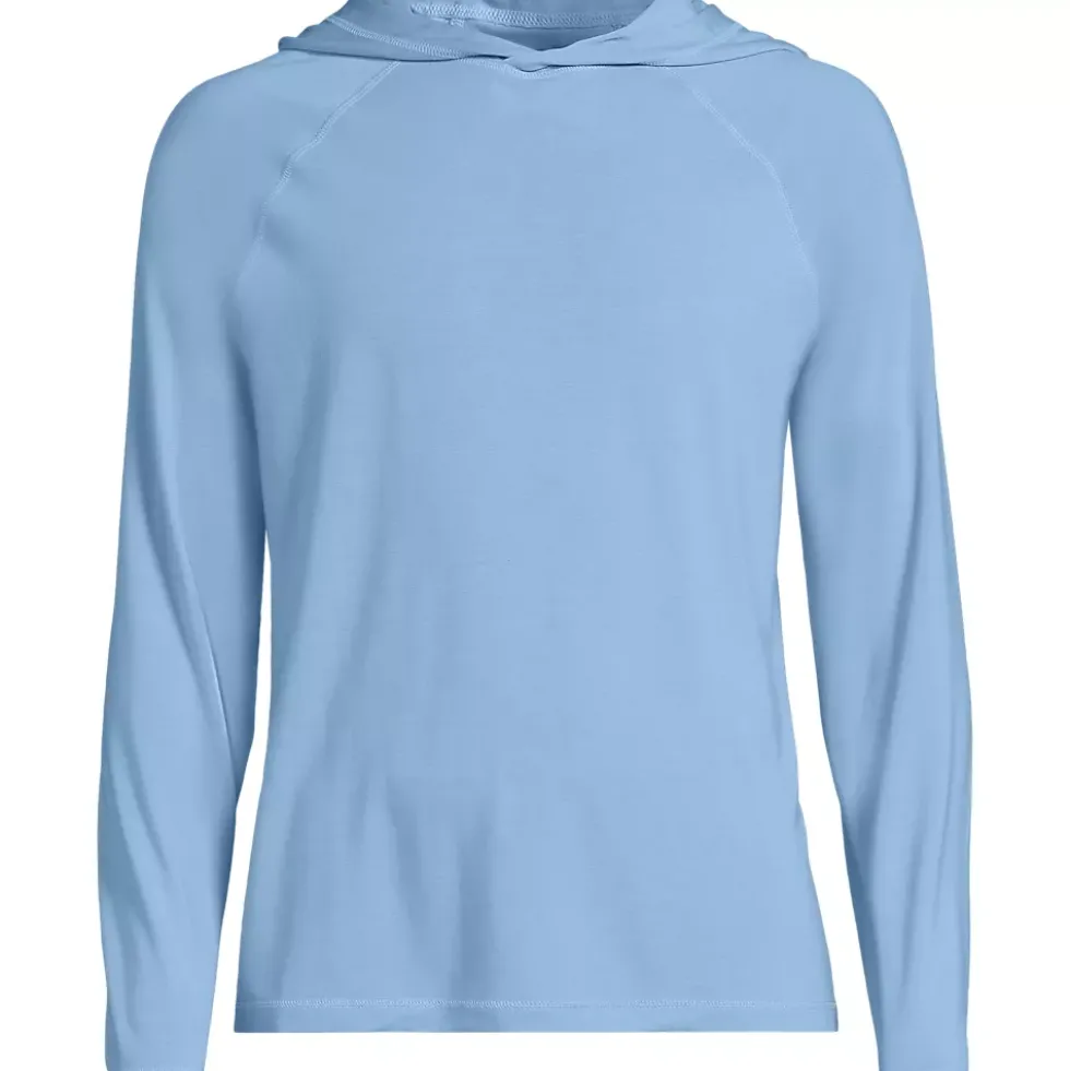 Men's SunShade UPF 50 Cooling Long Sleeve Hooded Swim Tee Rash Guard