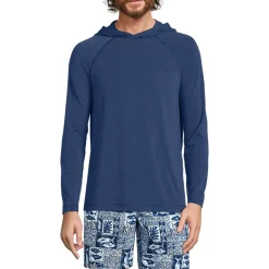 Men's SunShade UPF 50 Cooling Long Sleeve Hooded Swim Tee Rash Guard
