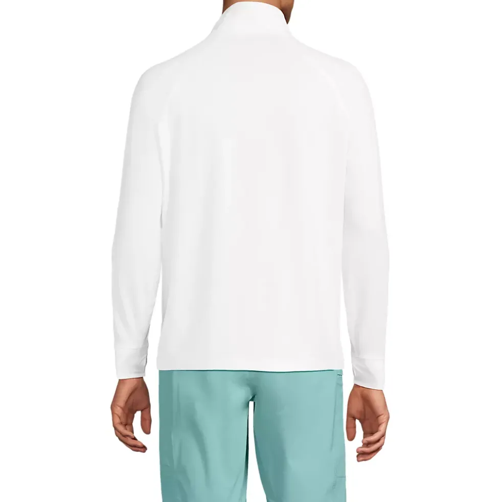 Men's SunShade UPF 50 Cooling Quarter Zip Mock Neck Rash Guard Shirt