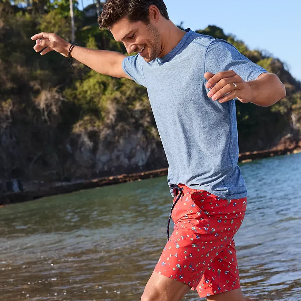 Men's SunShade UPF 50 Short Sleeve Swim Tee Rash Guard