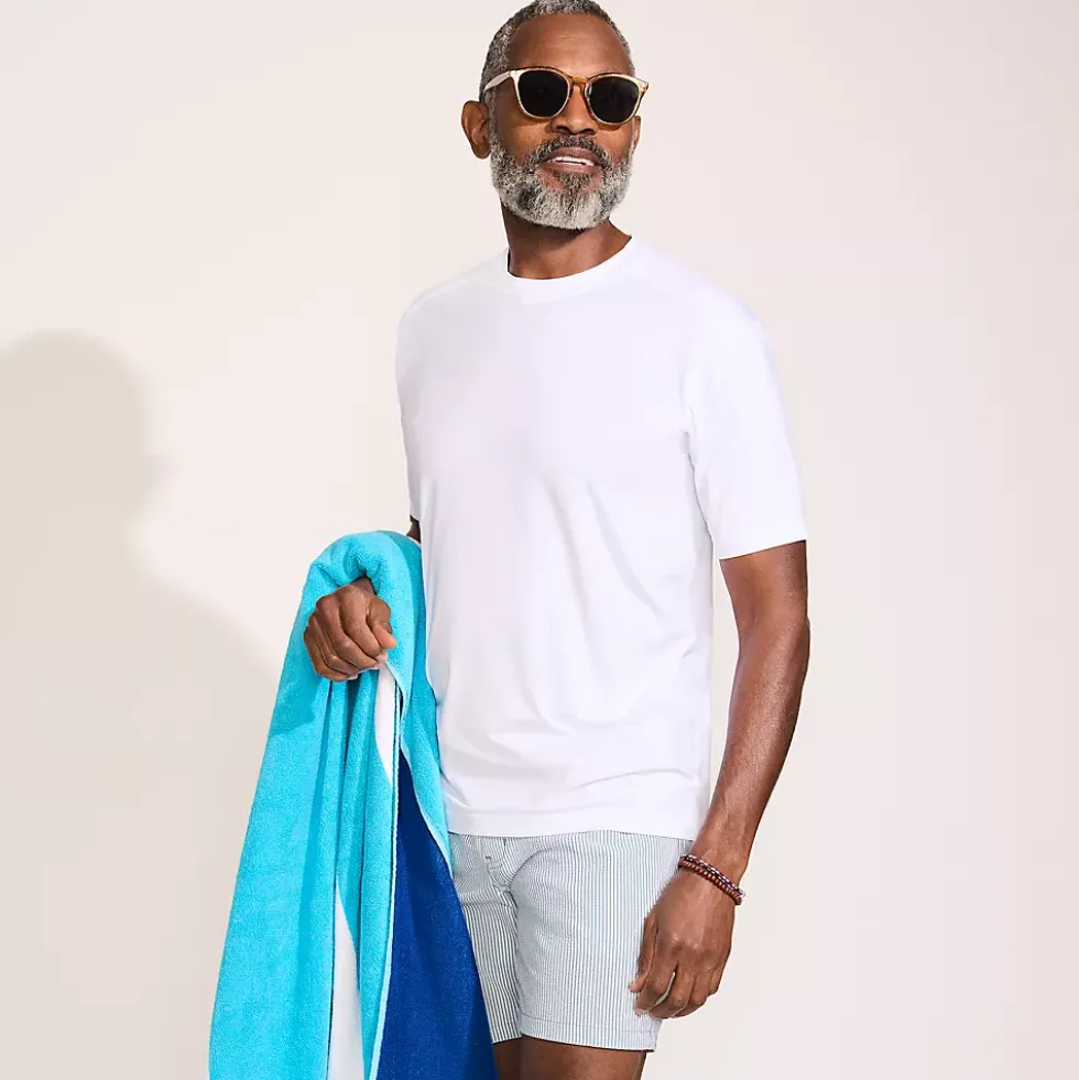 Men's SunShade UPF 50 Short Sleeve Swim Tee Rash Guard