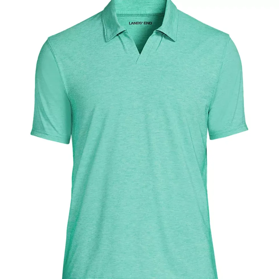 Men's SunShade UPF 50 Short Sleeve Johnny Collar Polo Rash Guard Shirt