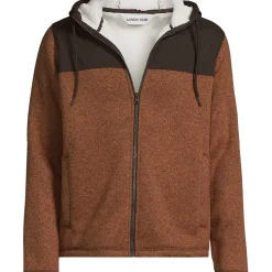 Men's Sweater Fleece Mixed Media Full Zip Jacket