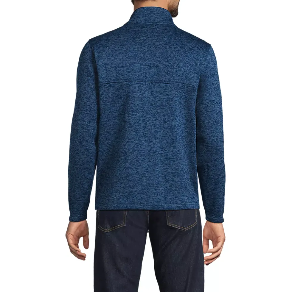 Men's Sweater Fleece Snap Neck Pullover Jacket
