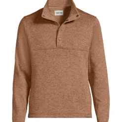 Men's Sweater Fleece Snap Neck Pullover Jacket