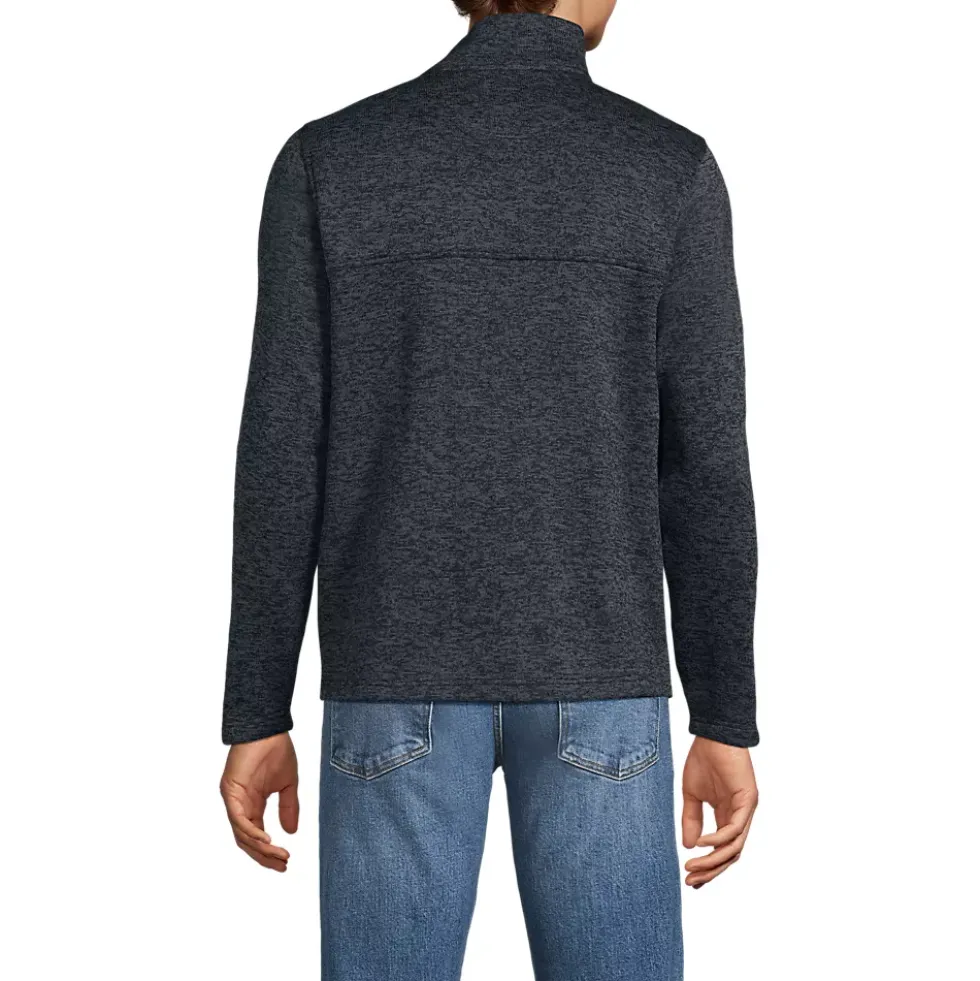 Men's Sweater Fleece Snap Neck Pullover Jacket