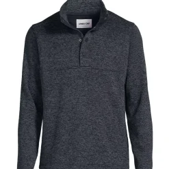 Men's Sweater Fleece Snap Neck Pullover Jacket
