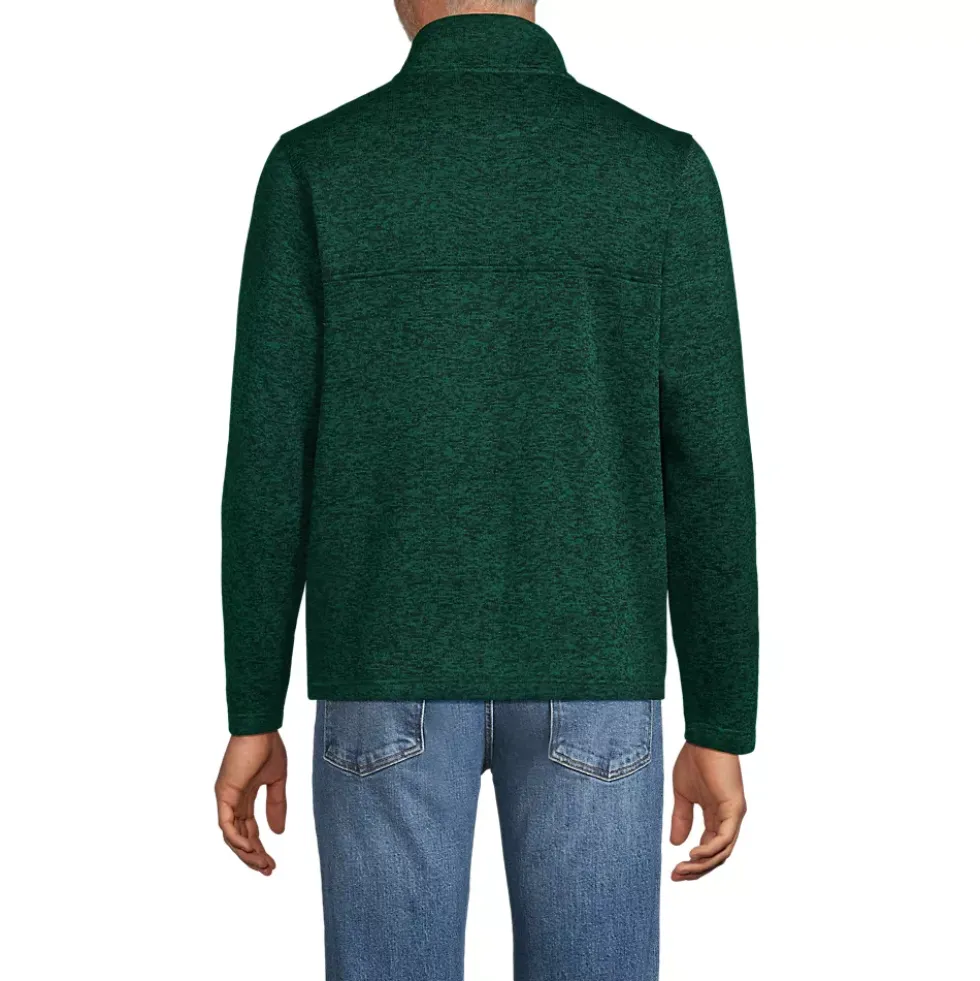 Men's Sweater Fleece Snap Neck Pullover Jacket