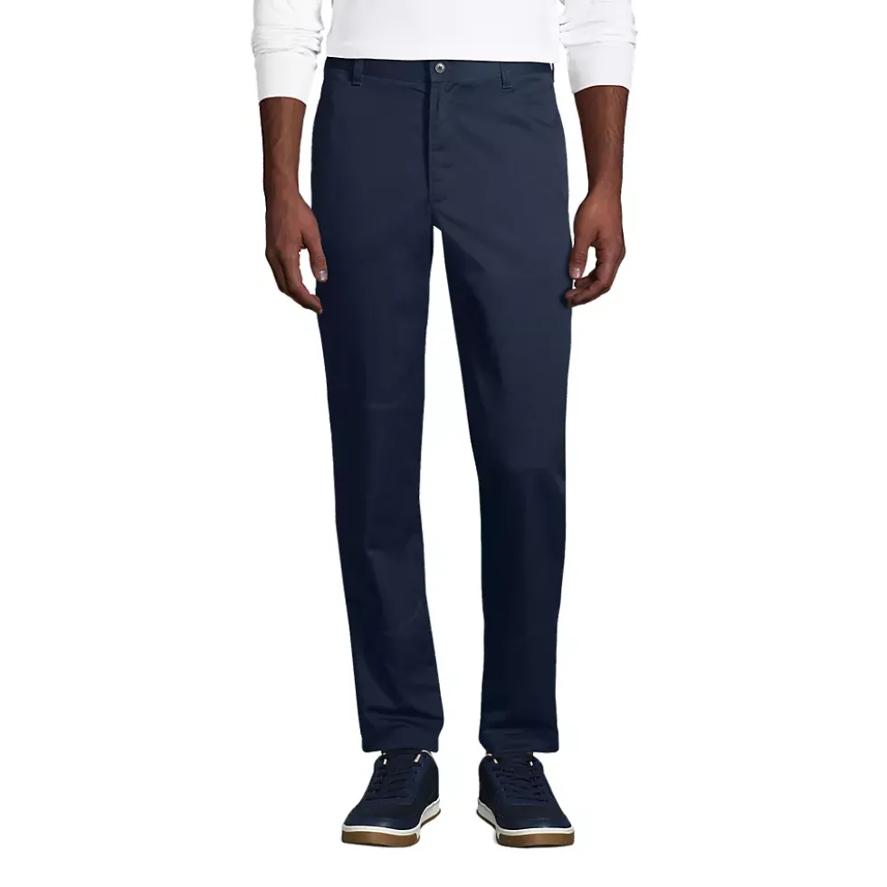 Men's Tailored Fit Blend Plain Front Pants