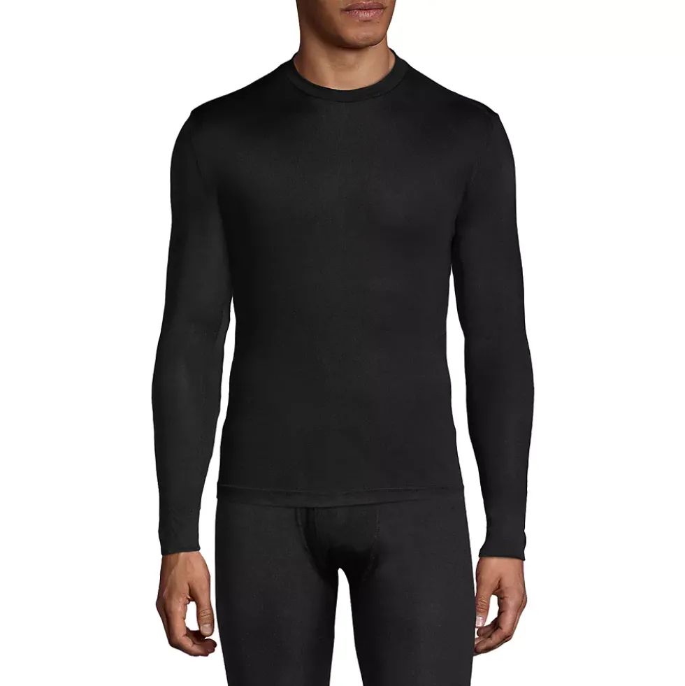 Men's Tall Silk Long Underwear Crew Neck