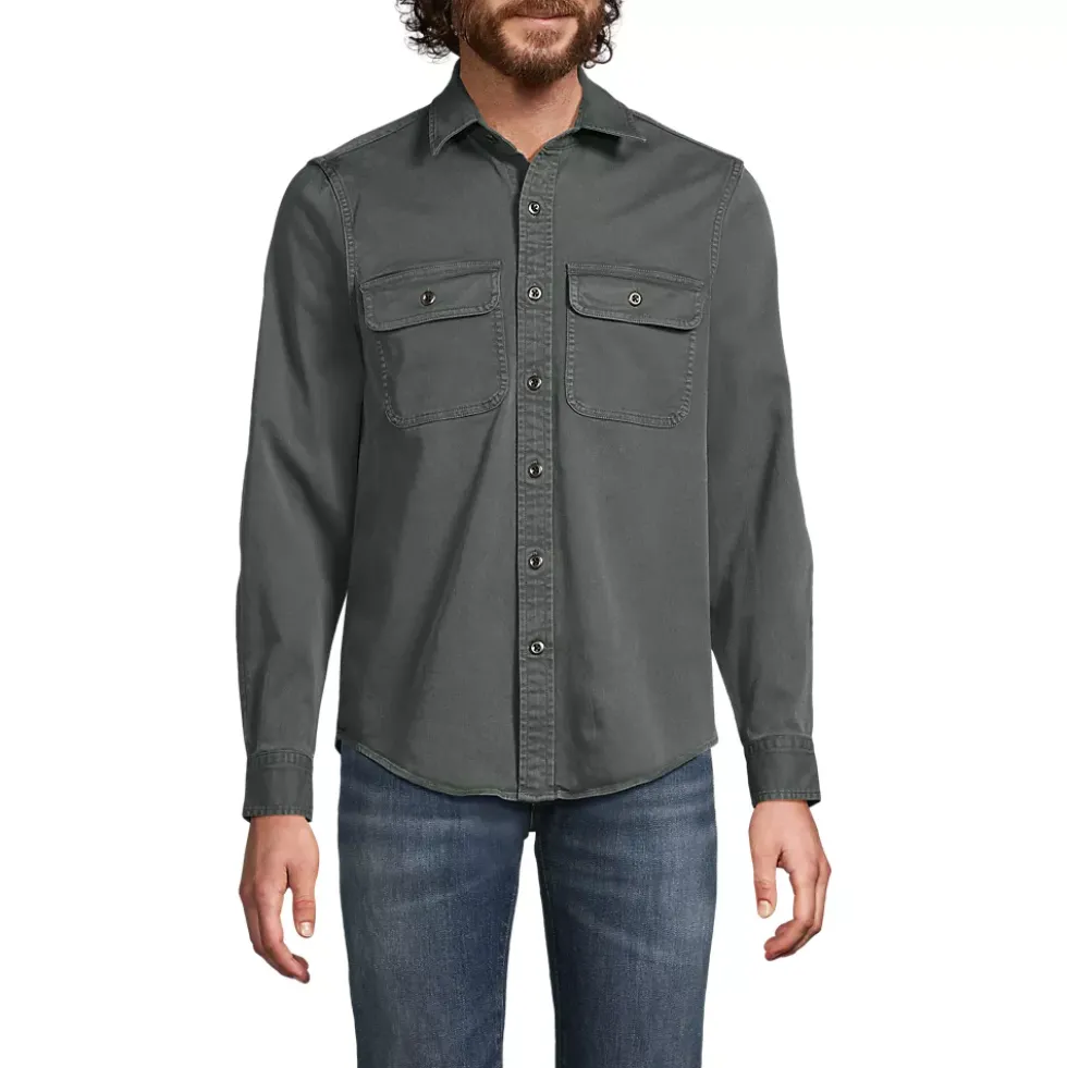 Men's Tall Sun Washed Overshirt