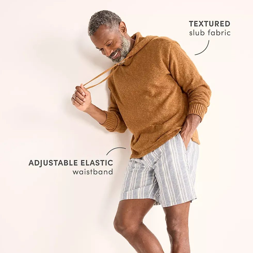 Men's Textural Slub Hoodie Sweater