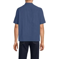 Men's Textured Camp Collar Shirt