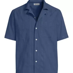 Men's Textured Camp Collar Shirt
