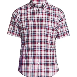 Men's Traditional Fit Short Sleeve Madras Shirt