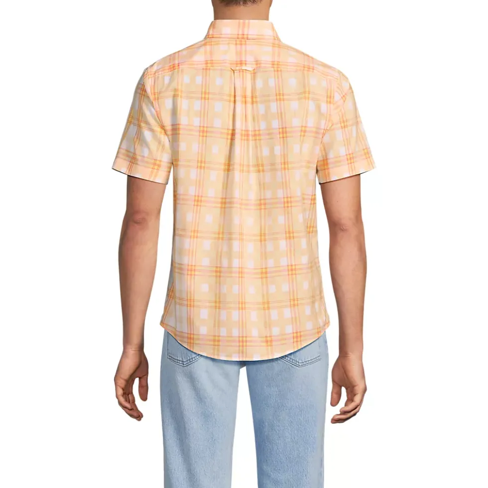 Men's Traditional Fit Short Sleeve Madras Shirt
