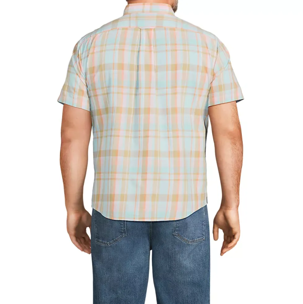 Men's Traditional Fit Short Sleeve Madras Shirt