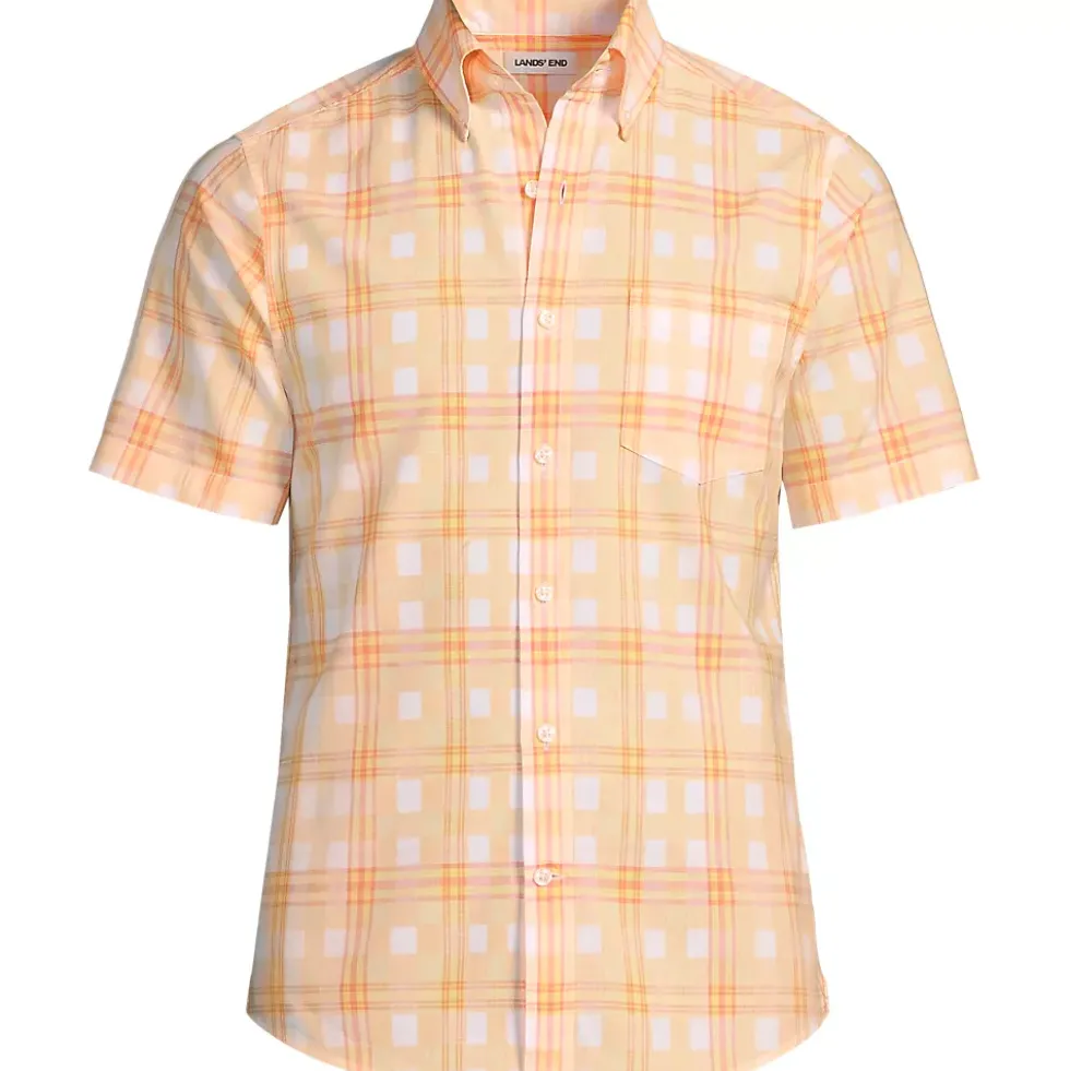 Men's Traditional Fit Short Sleeve Madras Shirt
