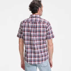 Men's Traditional Fit Short Sleeve Madras Shirt