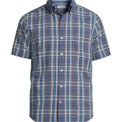 Men's Traditional Fit Short Sleeve Madras Shirt
