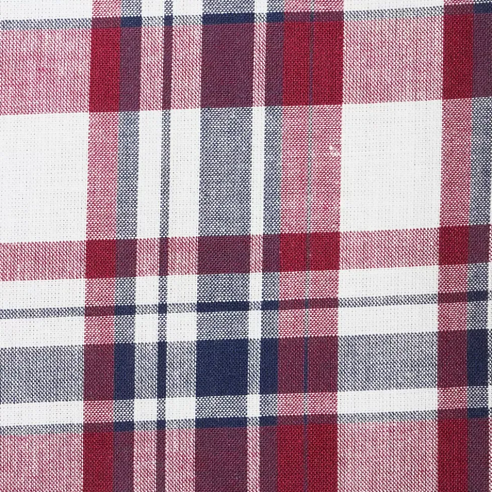 Men's Traditional Fit Short Sleeve Madras Shirt