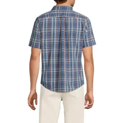 Men's Traditional Fit Short Sleeve Madras Shirt