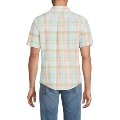 Men's Traditional Fit Short Sleeve Madras Shirt