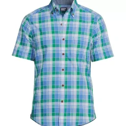 Men's Traditional Fit Short Sleeve Madras Shirt