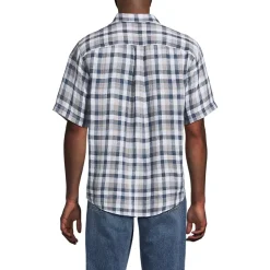 Men's Traditional Fit Short Sleeve Linen Shirt