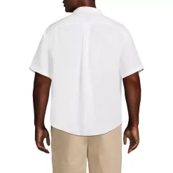 Men's Traditional Fit Short Sleeve Linen Shirt