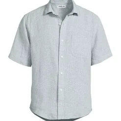 Men's Traditional Fit Short Sleeve Linen Shirt