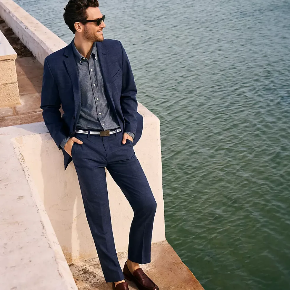 Men's Traditional Fit Year'rounder Stretch Wool Dress Pants