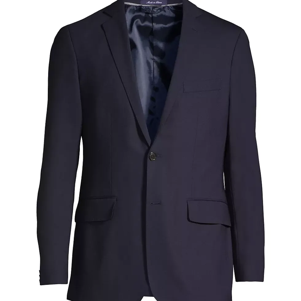 Men's Traditional Fit Year'rounder Stretch Wool Suit Jacket
